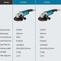 Meuleuse d'angle électrique professionnelle Makita GA7060 GA7061 2200W 180mm robuste avec interrupteur coulissant 8500 tr/min pour meulage et découpe
