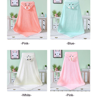 Serviettes de bain à capuche absorbantes écologiques pour bébé, Vente en gros Serviette de bain bébé en molleton de corail avec capuche