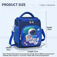 Sac à lunch isotherme pour enfants, grande capacité, sac thermique en tissu Oxford, fermeture éclair, portable, motifs de dessins animés mignons, pour l'école et le bureau des enfants