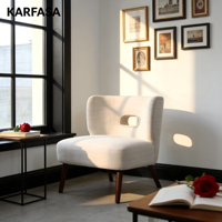 Fauteuil d'appoint moderne et confortable en tissu, couleur personnalisable, avec structure en bois, pour salon, hôtel, décoration, meubles