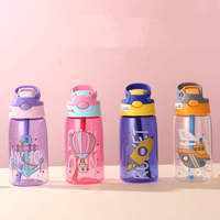 Enfants eau Sippy tasse dessin animé bébé alimentation s avec pailles bouteilles étanches en plein air Portable enfants