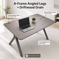 Table de conférence moderne en mélamine avec structure en fer, grande table de réunion de bureau, taille personnalisée, OEM, mobilier de bureau et scolaire