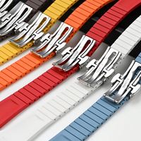 Bracelet pour montres Omega Tissot en fluororubber, 20 et 22 mm, avec boucle, design luxueux, breloques pour bracelet de montre Cartier