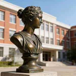 Buste de la déesse <span class=keywords><strong>Artemis</strong></span> en bronze, sculpture classique de la mythologie grecque pour une décoration de luxe - Product Image 5