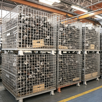 Cage de stockage industrielle pliable pour pneus, thermolaquée, pour système d'entreposage automobile