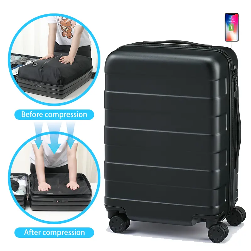 Pailox PC mala Marca Personalizada Shell Duro PC Alumínio Trolley Bagagem embarque Malas Mais recente mala de viagem com spinner