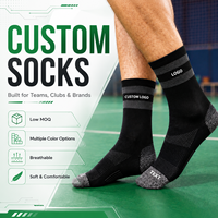 Chaussettes de sport en coton tricoté personnalisées, avec semelle rembourrée, chaussettes de sport athlétiques unisexes, chaussettes de basket-ball et de course à pied, logo personnalisé