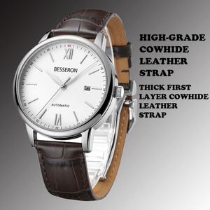 Montre automatique de sport de luxe pour homme avec aiguilles lumineuses, marque OEM, acier noir, cuir, mouvement Miyota, style professionnel personnalisé - Product Image 3