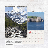 Calendrier vertical 2027 Patrimoine Géographique Mondial Paysages Naturels Créatif Personnalisé pour la Maison et l'Entreprise avec Logo sur Papier Couché