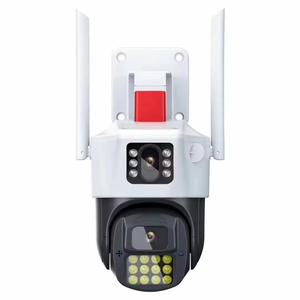 6MPデュアルレンズワイヤレスWiFi CCTV弾丸カメラ2K ICSee PTZ CMOSセンサー内蔵マイクとサイレン - Product Image 1