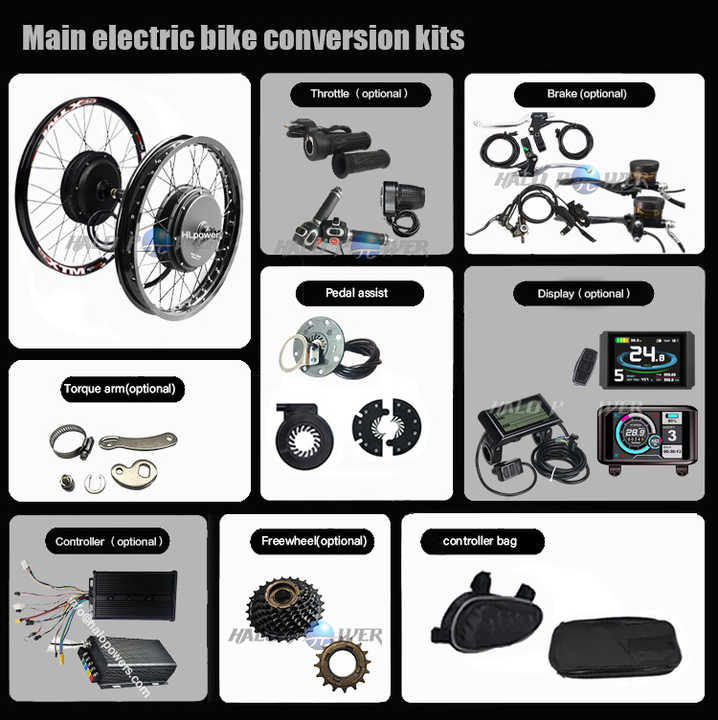 Kit de conversion de vélo électrique avec moteur arrière 48v 1000w 20, 26, 27.5, 28, 29, 700cc modèle Kit 48v 1000w 20 Rear Wheel