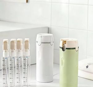 Vente en gros de flacons de voyage portables Novax 4 en 1, flacon de lotion rechargeable, anti-fuite, distributeur séparé, ABS+PET, capacité de 30 ml, pratique - Product Image 1