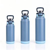 Botol Termos MEDO Anti Bocor Dinding Ganda Vacuum Insulated Stainless Steel dengan Sedotan 18 25 32oz