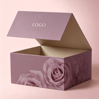 Boîtes d'emballage magnétiques personnalisées de luxe en violet pour la Saint-Valentin, boîtes cadeaux en carton rigide recyclables