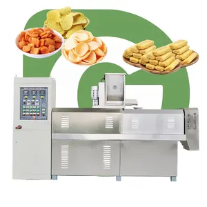Máquina de alimentação automática completa, enchidos de milho e arroz, bolo, alimentação de farinha, máquina extrusora de petiscos