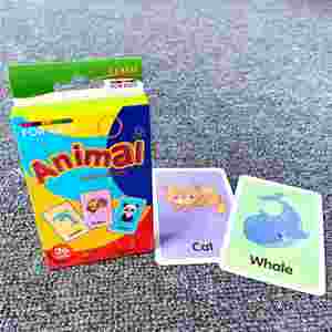 Cartes d'apprentissage des couleurs, des parties du corps, de l'alphabet, des animaux du zoo et des fruits, cartes flash CVC pour la pratique de la prononciation - Product Image 2