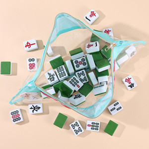 HIMORE Nouvelle Pochette de Rangement Transparente Brodé(e) en PVC Imperméable pour Mahjong, Articles de Toilette de <span class=keywords><strong>Plage</strong></span> et Vacances pour Femme - Product Image 3