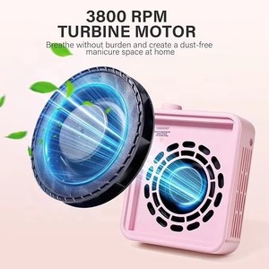 Nail Dust Collector Professional Powerful Suction Dust Collector Nail Tech Adjustable Speed with LED Display Brush Filter Paper - Product Image 4
