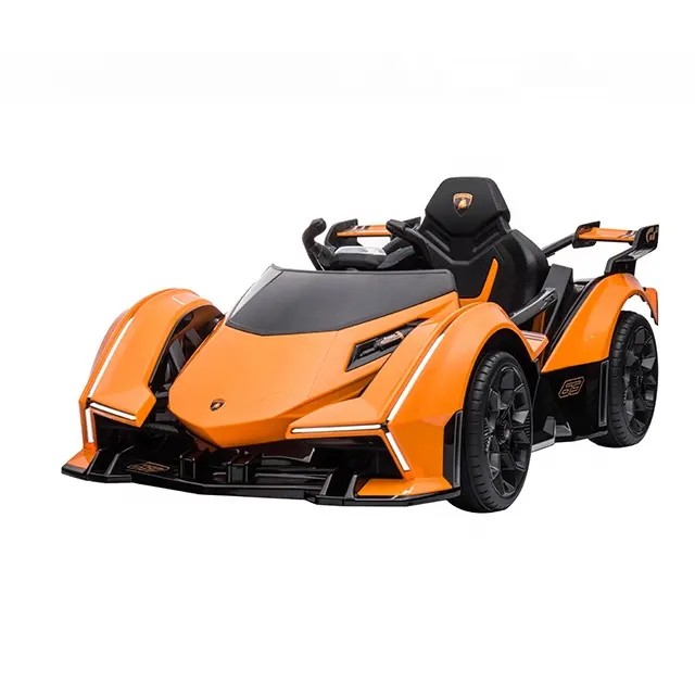 Lamborghini-coche deportivo para niños, juguete eléctrico de 12v para conducir