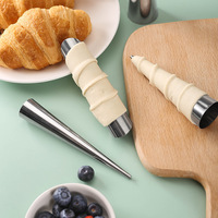 Moule à pâtisserie en acier inoxydable pour cornets danois coniques, spirales, tubes et croissants croustillants