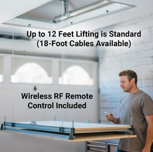 ชุดยกห้องใต้หลังคา | ลิฟต์ใต้หลังคาไฟฟ้าและแบบแมนนวลเพื่อง่ายต่อการจัดเก็บในที่ค่าใช้จ่าย - Product Image 2