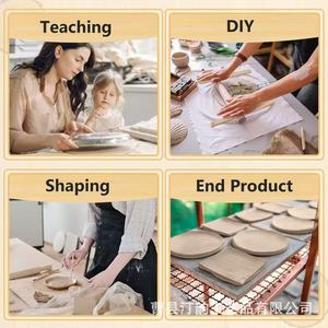 Planches d'enseignement en bois pour la poterie, guides de roulement pour argile, rouleaux à poterie multi-tailles, outils de poterie - Product Image 1