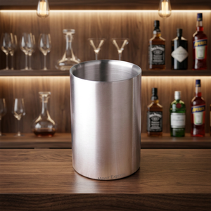 Cubo Enfriador de Vino Aislado de Acero Inoxidable Duradero de 5L con Diseño Floral y Forma Redonda para Fiestas, Hogar, Bar y Restaurante - Product Image 3
