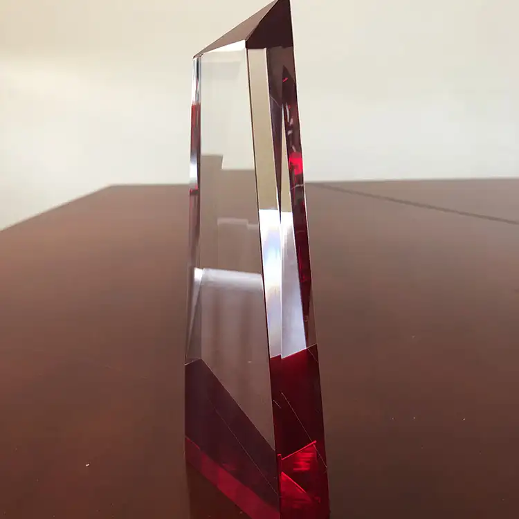 2019 alta qualidade branco personalizado k9 bloco de arte cristal troféus artesanato