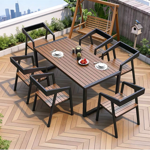 Conjunto de Comedor de Jardín de Diseño Moderno, Muebles de Exterior de <span class=keywords><strong>Alta</strong></span> Calidad para Terraza y Balcón de Hotel, Combinación para Ocio - Product Image 3