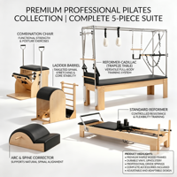 ZENJOY Équipement de Pilates de haute qualité pour studio et usage domestique, en bois d'érable classique, avec arceau de correction de la colonne vertébrale pour étirements dorsaux