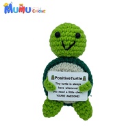 Peluche Amigurumi au crochet faite à la main en gros avec carte d'affirmation, cadeau de soutien émotionnel pour soulager l'anxiété, compagnon de bureau, personnalisable en gros