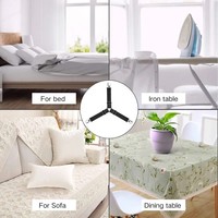 Attaches de draps de lit élastiques réglables et robustes avec pinces nickelées et sangles auto-agrippantes