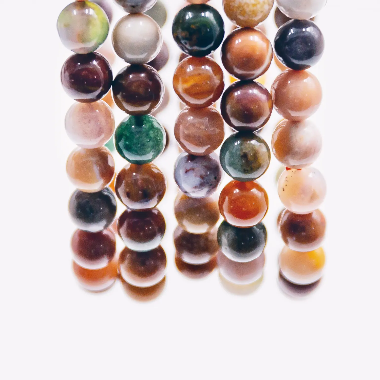 Di alta qualità naturale della pietra preziosa ocean jasper chakra guarigione di fascini di cristallo braccialetto per la vendita