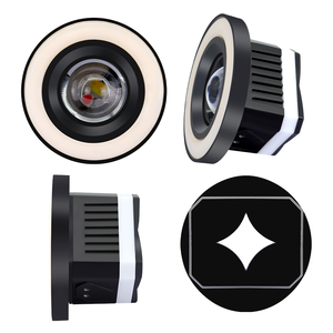 Phare de moto à LED bicolore avec anneau halo, phares de moto étanches IP67, feux de brouillard de conduite MO-220, garantie 2 ans, éclairage - Product Image 3