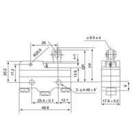 Interrupteur à levier à charnière courte Chinakel Z-15GW22-B, micro-interrupteur de fin de course haute sensibilité, sécurité IP67, 250V 16A, plastique, auto/électrique