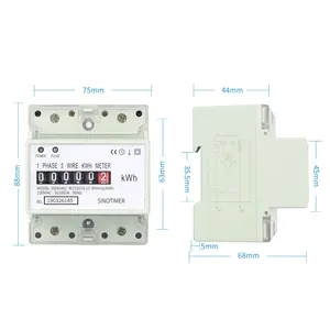 Compteur d'énergie électrique monophasé à deux fils SINOTIMER DDS546C, AC 230V 100A, compteur kWh, consommation analogique, wattmètre - Product Image 3