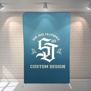 Customized Curved Tension Fabric Media Wall Backdrop 20Ft Straight Tension Fabric Display Backdrop <b>Stand</b> for Decoration - Product Image 1