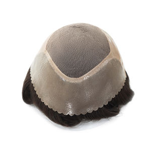 Rambut Palsu Pria Bond 100% Rambut Asli Manusia, Pengganti Rambut dengan Mono Lace Fino dan PU, Tahan Lama Berkualitas Tinggi, Prostesis Kapiler Pria - Product Image 4