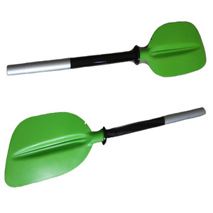 Pala de aluminio con hoja verde, ligera, para lagos, ríos, deportes acuáticos al aire libre - Product Image 5
