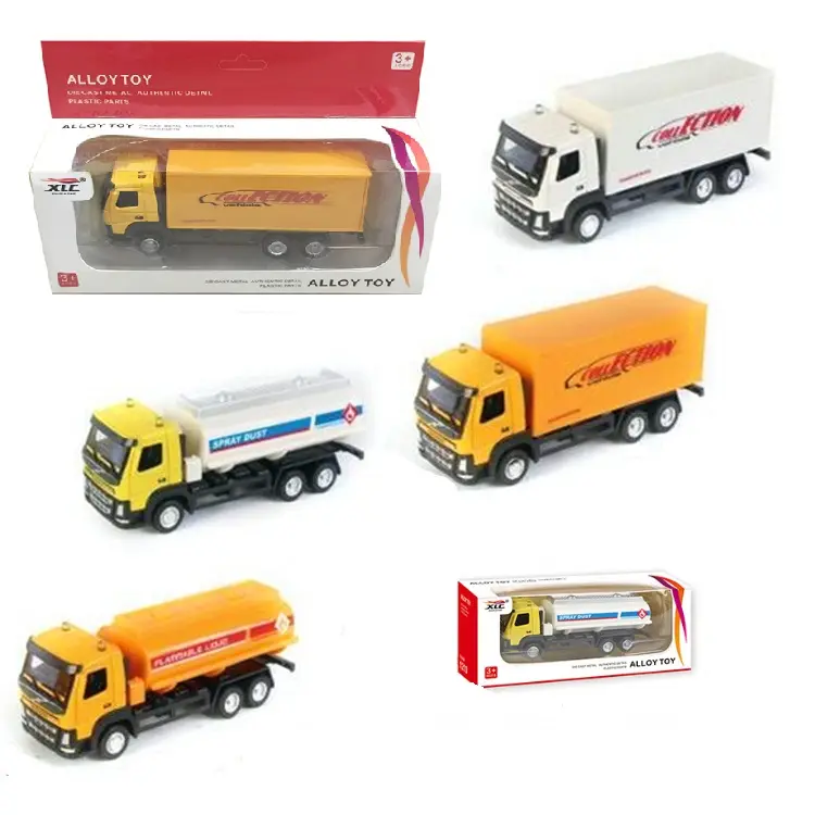 Tùy chỉnh thực hiện Mini Die Cast Đồ chơi xe ô tô kim loại hàng hóa Container xe tải đồ chơi