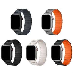 Correa de reloj magnética de silicona de doble color de liberación rápida de alta calidad para <span class=keywords><strong>Apple</strong></span> <span class=keywords><strong>Watch</strong></span> - Product Image 2