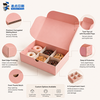 Boîte d'expédition en carton ondulé sur mesure, moderne, écologique et de luxe, directement de l'usine, pour l'emballage de gâteaux, biscuits, beignets, chocolats et cadeaux