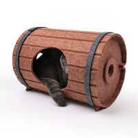 Nova Cama para Gato em Feltro, Casa Portátil para Animais de Estimação, Cama Semi-fechada e Dobrável, Respirável para Gato e Cachorro