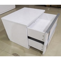 Ensembles de Chambre à Coucher en Gros 11NAA017 Lit King Size Commodes Blanches avec Tables de Chevet