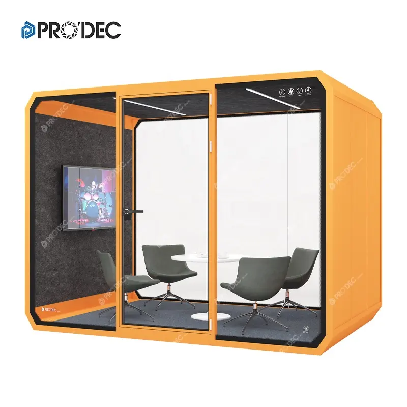 New Acoustical Sealed Insulating Glass Sound Absorbing Office Sofa Phone Booth Seating High Pod library furniture