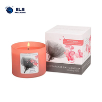 Emballage cadeau pliable personnalisé haut de gamme, écologique, avec laminage mat et gaufrage, pour parfums, fourniture directe d'usine, papier blanc pour bougies