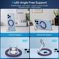 Support magnétique ultra-mince de conception givrée sangle de téléphone pliable avec la poignée d'anneau pour des téléphones portables