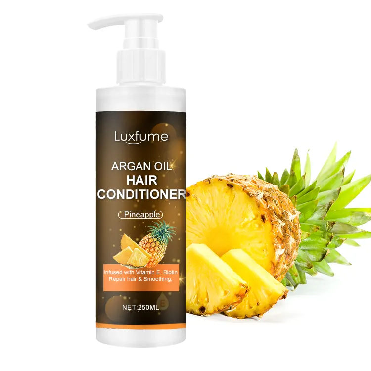 Wholesale Private Label 250ml Plant Extract pineapple Fragrance Deep Hair Conditioner for curly hair