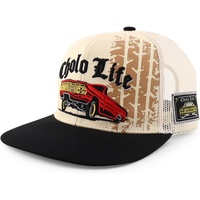 Gorra Trucker Clásica de Malla con Gráfico de Coche Clásico de la Vieja Escuela, Bordado de Coche Lowrider Clásico Cholo Life y Estampado de Neumático para Exteriores