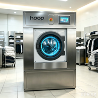 Mesin Cuci Otomatis Profesional HOOP untuk Hotel, Laundry, Asrama, Spa, Kapasitas 15-30kg, Mesin Cuci Komersial dengan Pemasangan Lembut